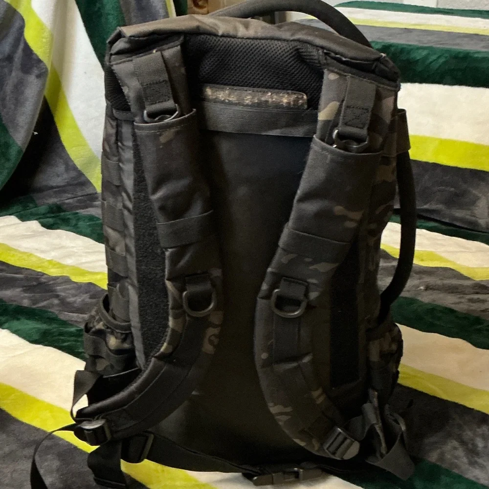 Daddy Tactical Black Camo Backpack - Durable Men's Bag NWT - Picture 6 of 16